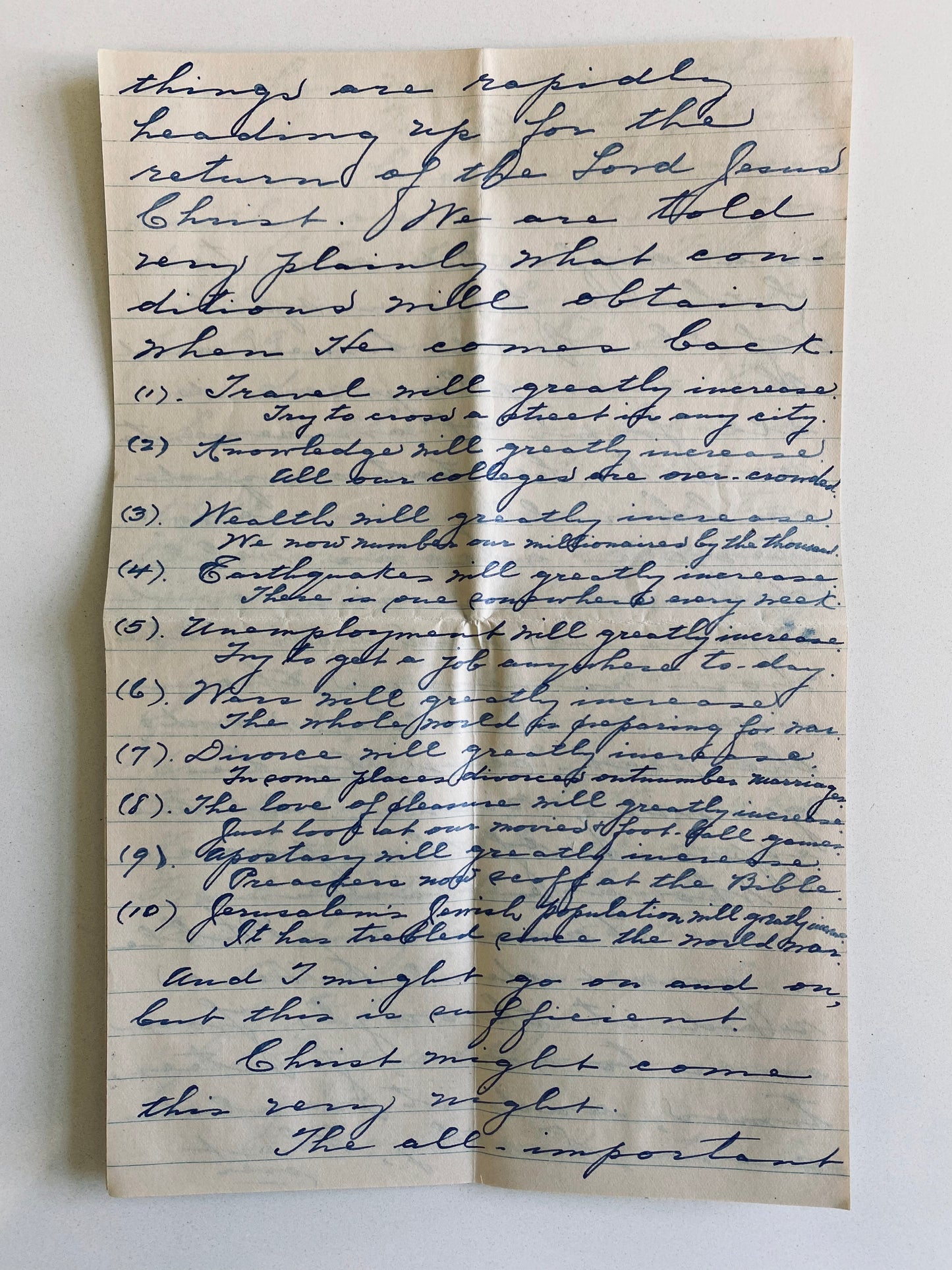 1913 KENYON A. PALMER. Two Fine Content Letters by Important Gideon Bible Society Pioneer!