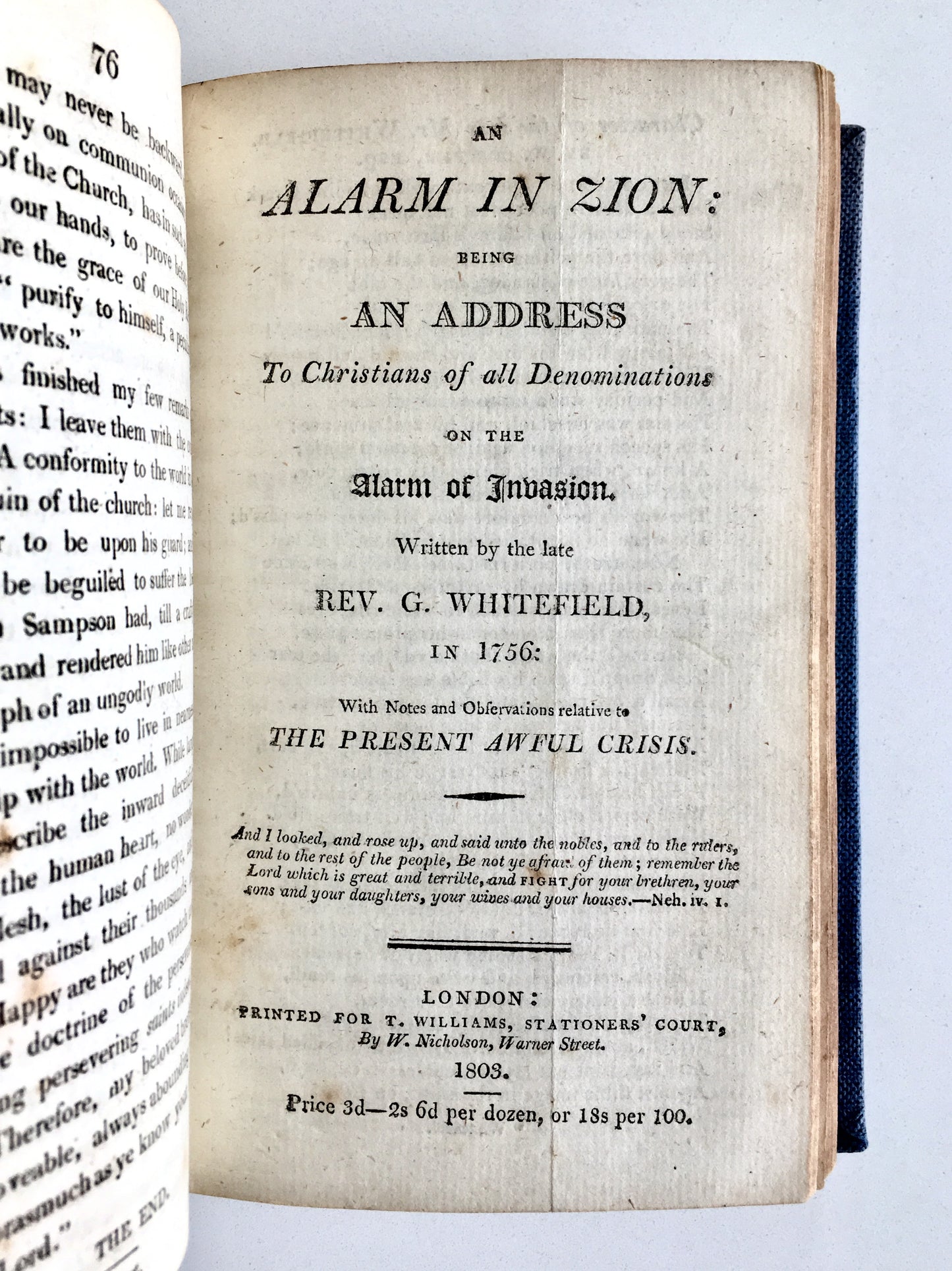 1780 GEORGE WHITEFIELD &c. 15 Important Late 18th and Early 19th Century Tracts & Pamphlets