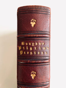 1857 JOHN BUNYAN. Pilgrim's Progress in Finest Divinity Calf w/Gauffered Foredges. Lovely!