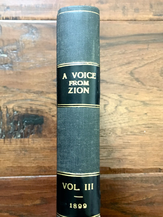 1899 JOHN ALEXANDER DOWIE. A Voice from Zion Magazine. Superb Provenance