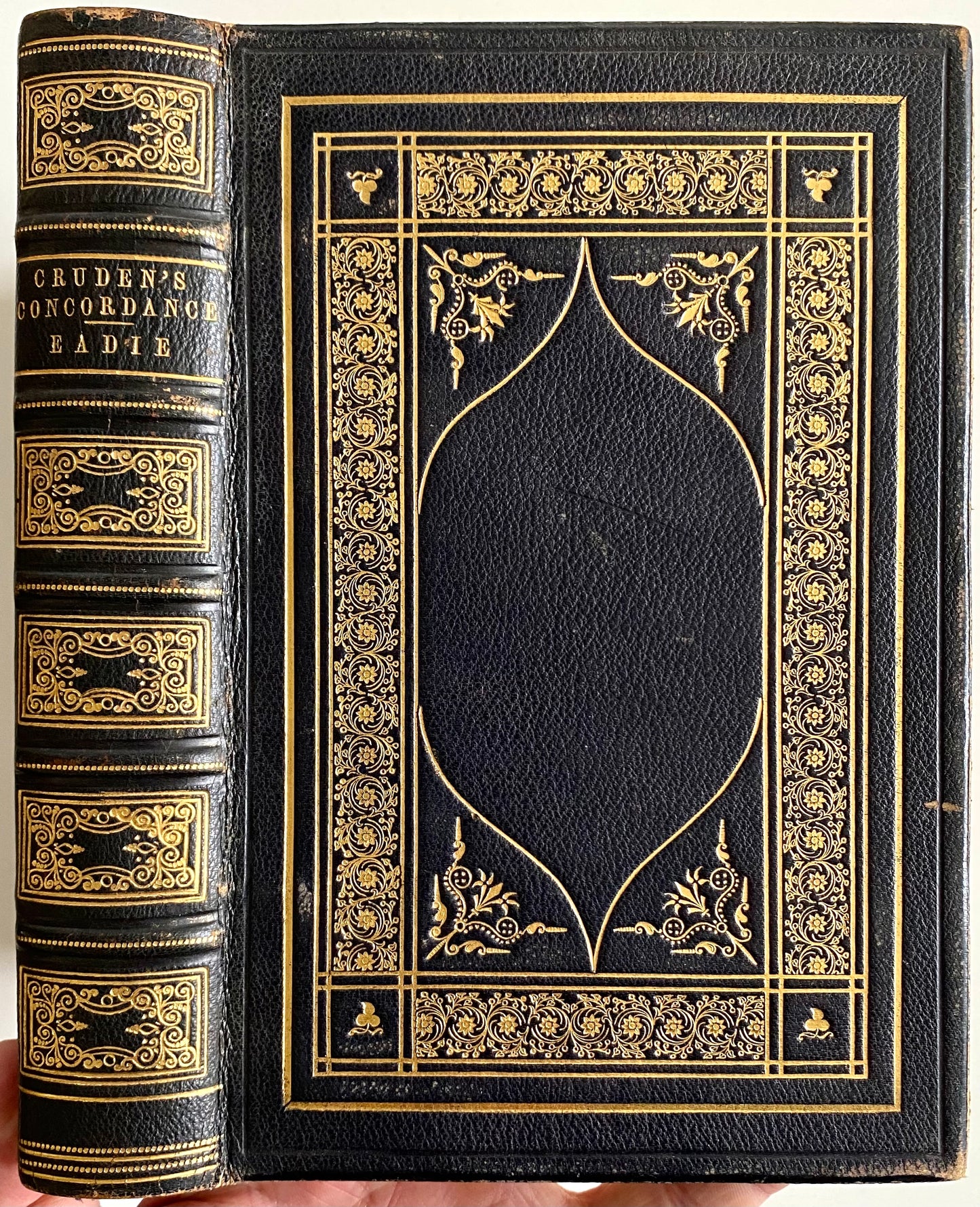 1857 JOHN EADIE. New and Complete Concordance of Scripture - Fine Morocco Binding