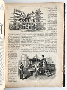 1875 ILLUSTRATED CHRISTIAN WEEKLY. D. L. Moody & Sankey Revivals, Haystack Prayer Revival, 12 x 16 Inch Folio Engravings!