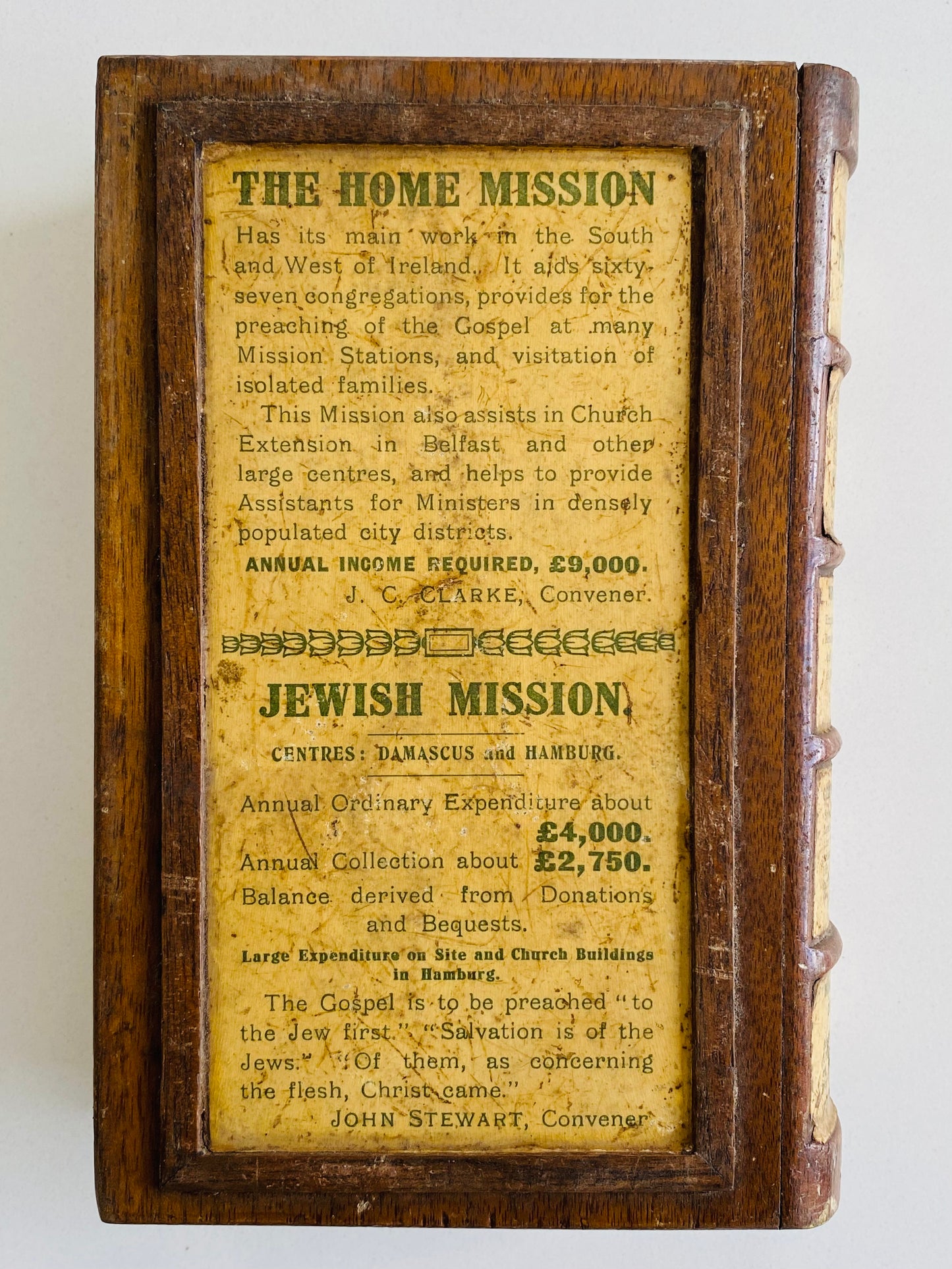 1900-1911 MISSIONARY. Two Exceptional Late Victorian Book-Form Missionary Collection Boxes.