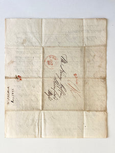 1832 WILLIAM A. HALLOCK. Rare Circular & Autograph Letter by Founder of the American Tract Society.