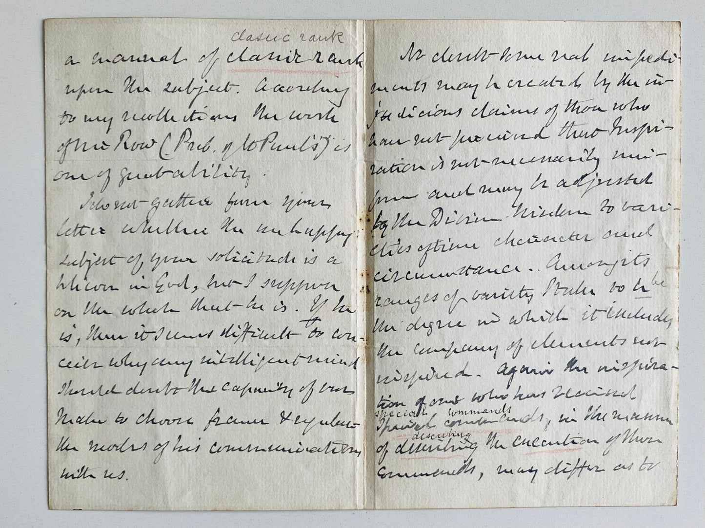 1894 WILLIAM GLADSTONE. Extensive Letter Defending Inspiration of Scripture.