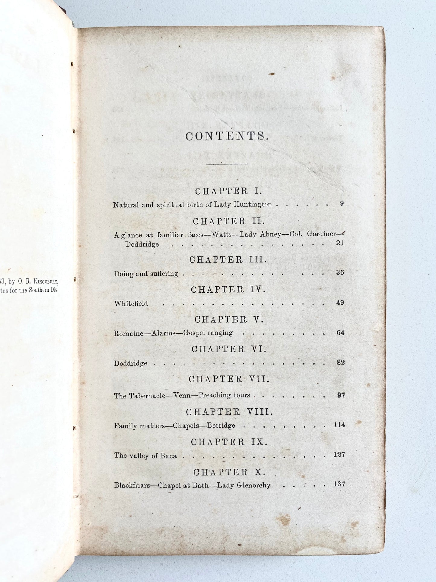 1853 LADY HUNTINGDON. Her Influence on the Great Awakening, George Whitefield, John Wesley, etc.