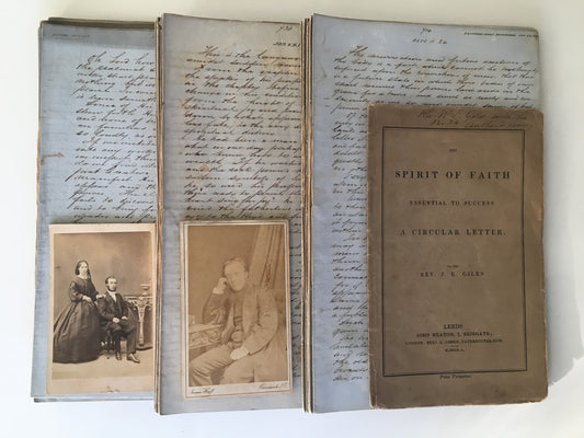 1868 WILLIAM L GILES. 600 + Pages of Manuscript Sermons by Important Baptist Divine!