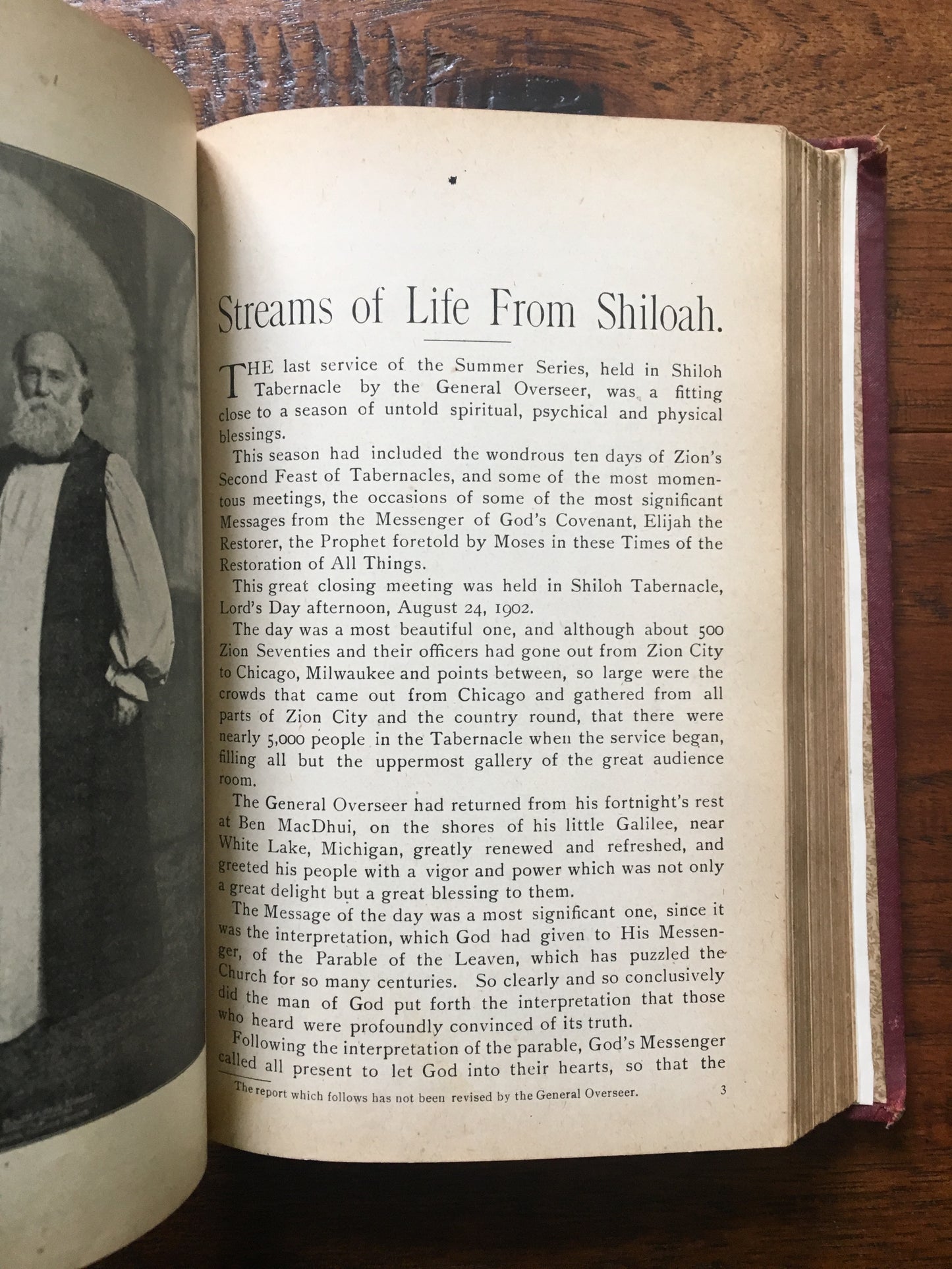 1903 JOHN ALEXANDER DOWIE. A Voice from Zion Magazine. Superb Provenance