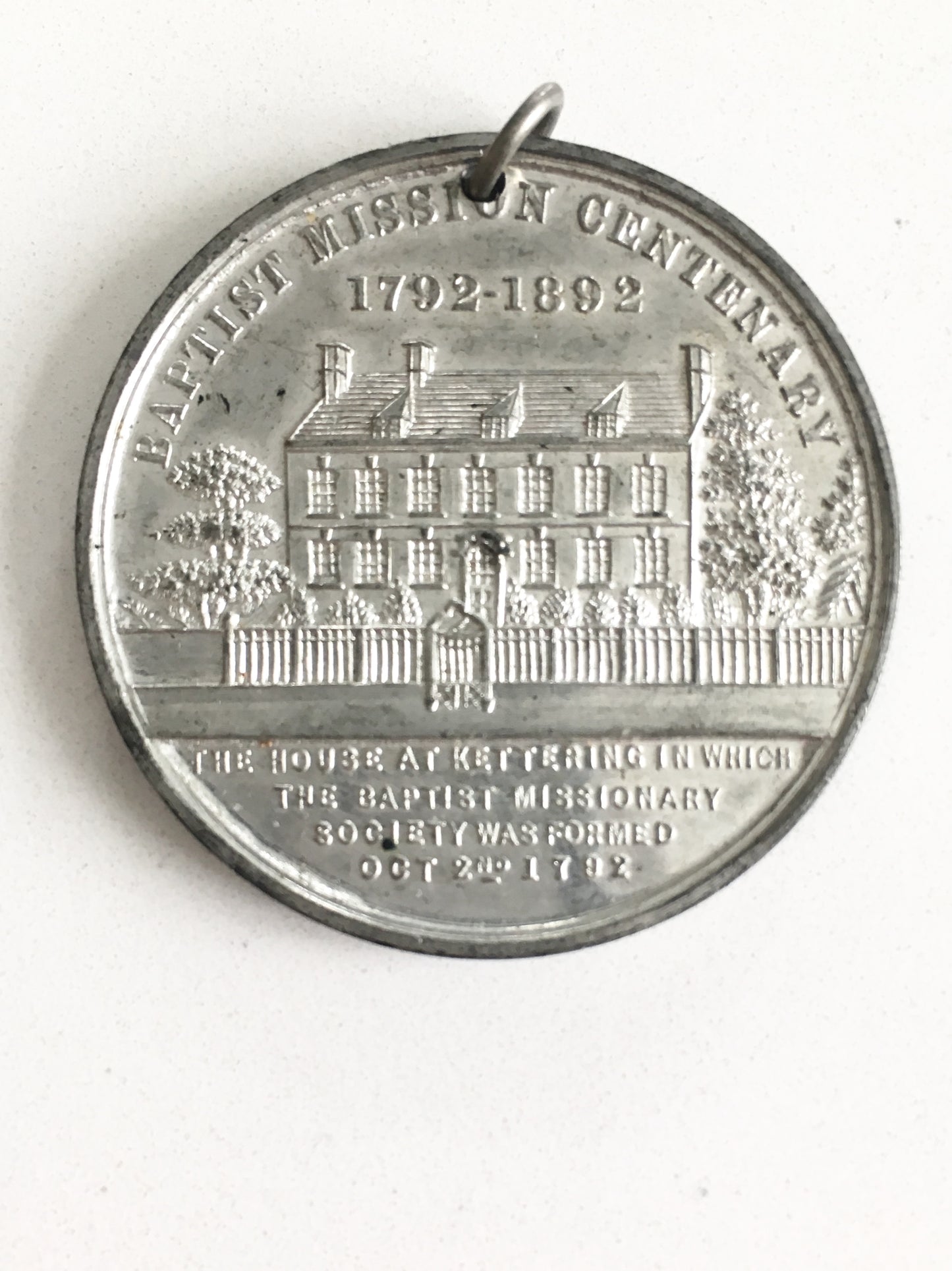 1892 BAPTIST MISSIONARY SOCIETY. Fine Medal Commemorating 100 Years of Baptist Missions