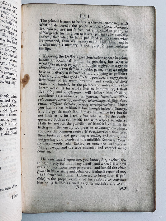 1766 JOHN GILL. Rare Response to John Gill on Dipping and Believer's Baptism