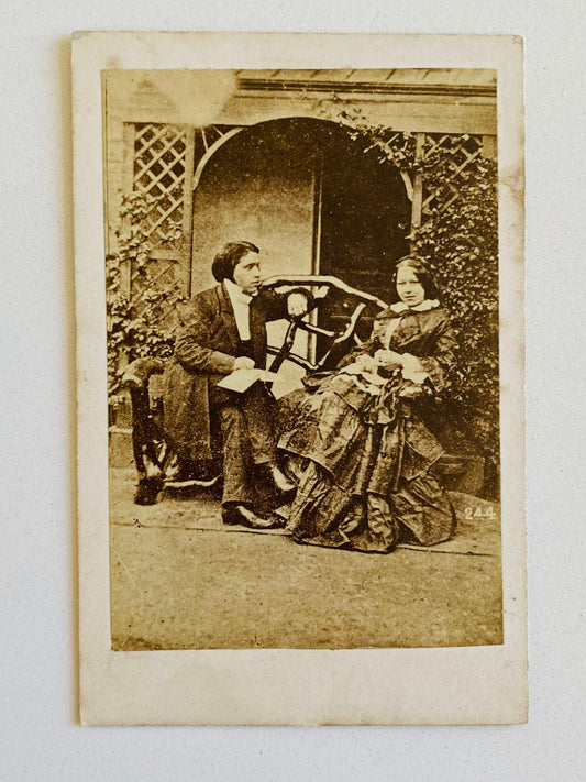 1860 CHARLES H. & SUSANNAH SPURGEON. Charming Carte de Visite of the Pair.