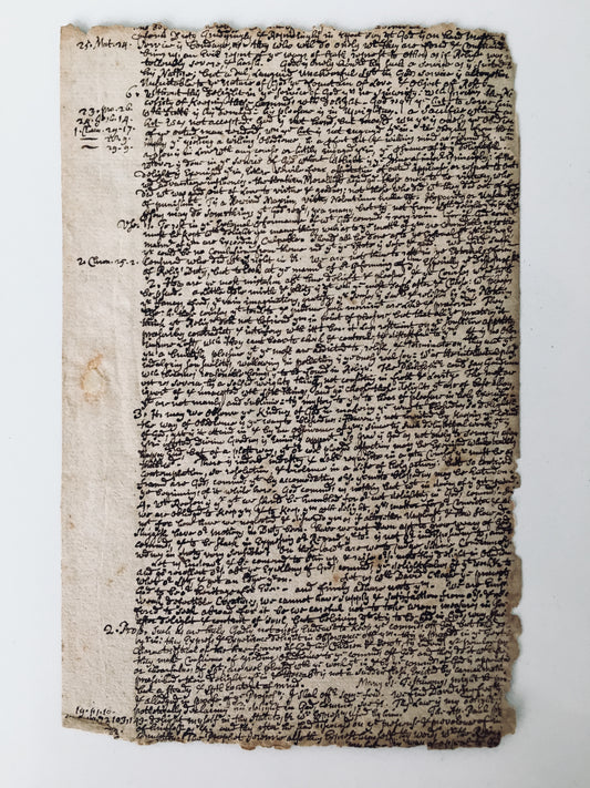 1701 HENRY GIBBS. Salem Witch Trial Connected Four-Page Manuscript Sermon on Obedience of the Elect