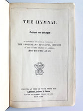 Load image into Gallery viewer, 1892 CIVIL WAR. Hymn Book of Rear Admiral in the Navy &amp; Civil War Commander of Blockade on the East Coast!