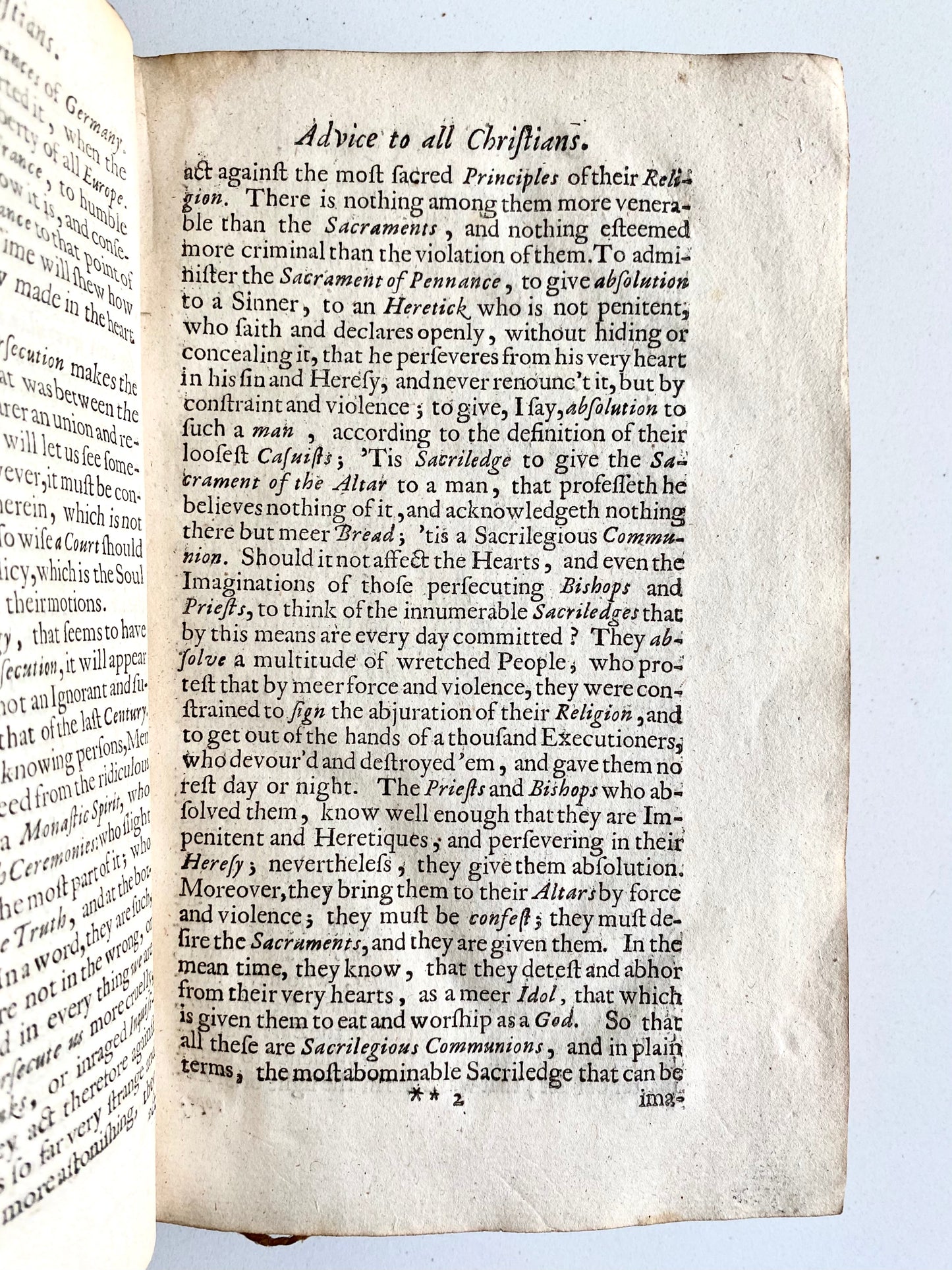 1687 PIERRE JURIEU. Rare Huguenot Work on Revelation Predicting the Coming of the Millennial Reign on Earth in 1689!