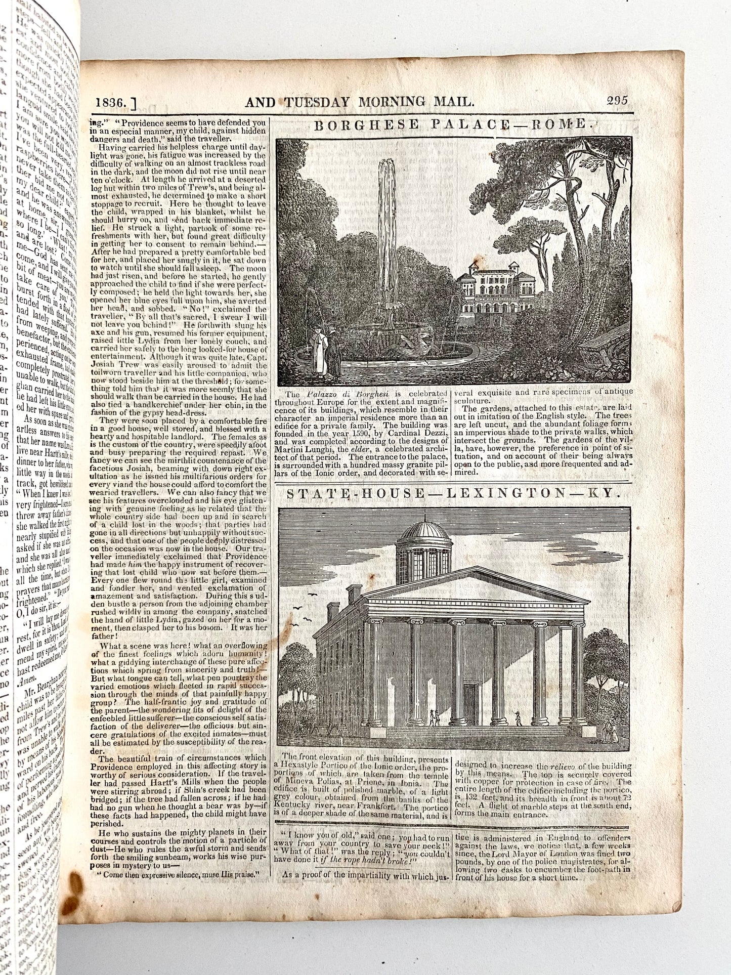 1836 NATIONAL ATLAS WEEKLY. Indian Wars, Texas, Cholera, Charles Dickens, Negros & Slaves, &c.