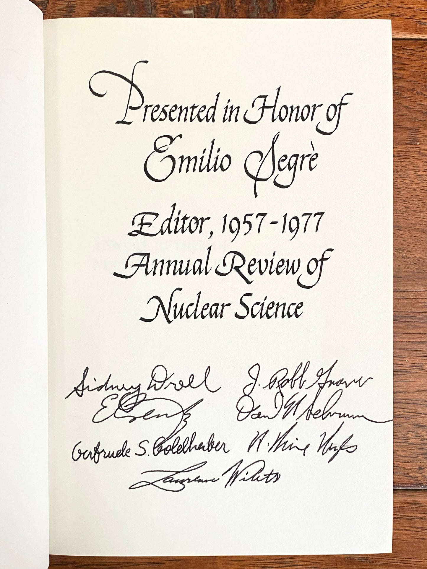 EMILIO SEGRE. 41 Volumes Nuclear Physics Owned by Atomic Bomb, Manhattan Project Physicist!