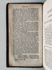 1841 FREEWILL BAPTIST. Hymns for Christian Melody, Edited by Elder David Marks. VG!