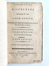 Load image into Gallery viewer, 1801 JOHN OWEN. Twenty Five Discourses Suitable to the Lord&#39;s Supper. Rare Puritan Imprint.