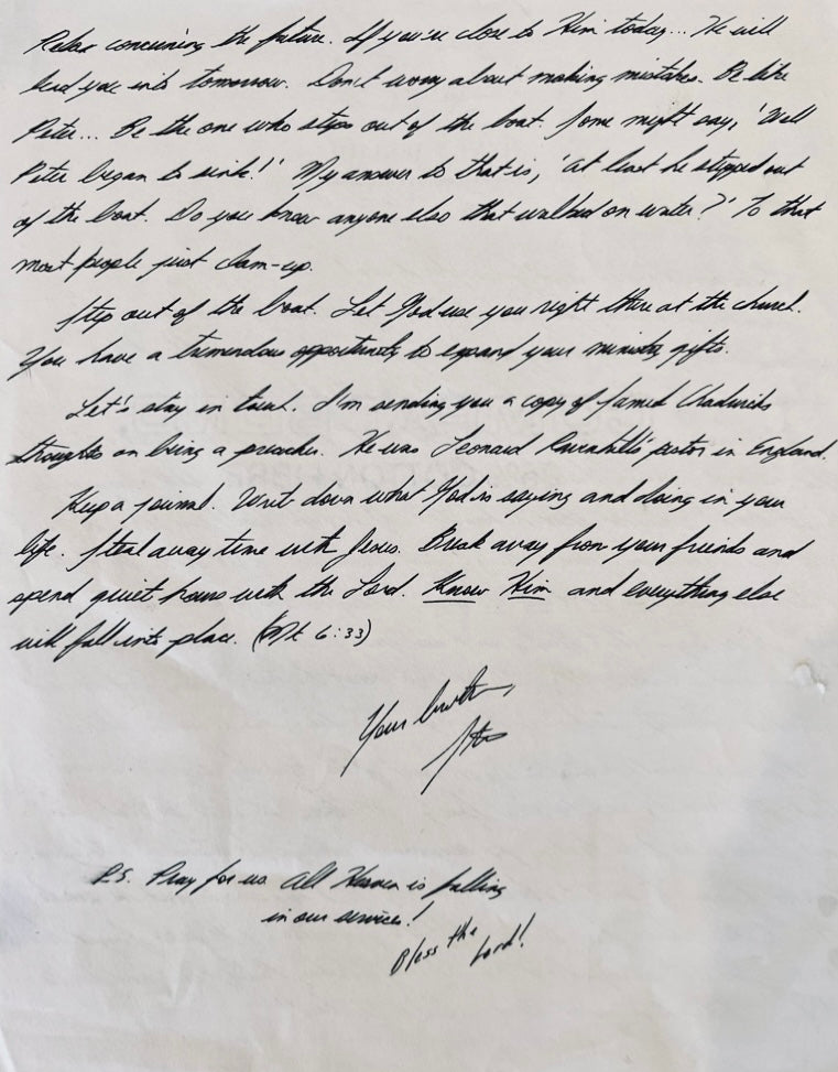 1995 STEVE HILL. Important 2pp Letter Written Week After Beginning of the Brownsville Revival.