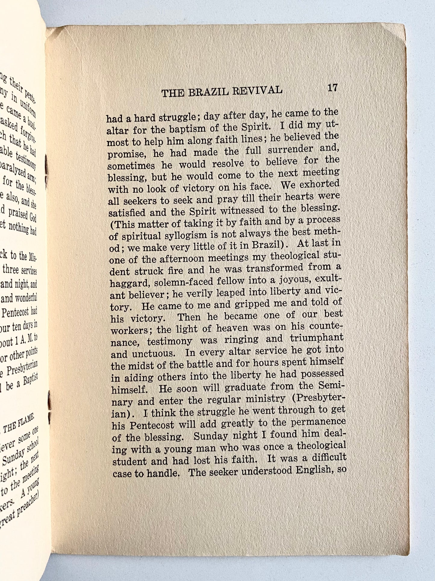 1931 REVIVAL IN BRAZIL. Rare Work on Extraordinary Healings, Spirit Baptisms, and Salvations in Brazil.