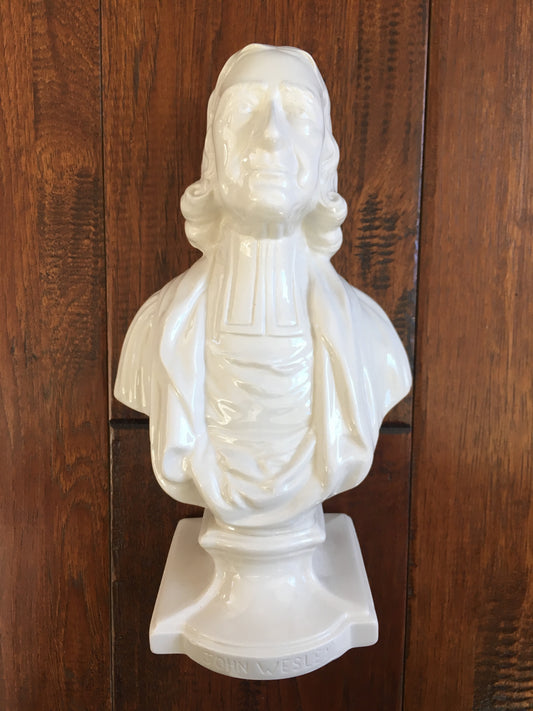 1781 JOHN WESLEY. Fine Glazed Ceramic Bust of John Wesley after Enoch Wood