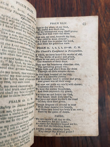 1823 AMERICANIZED ISAAC WATTS. Miniature Leather - Psalms for Christian Worship in the United States