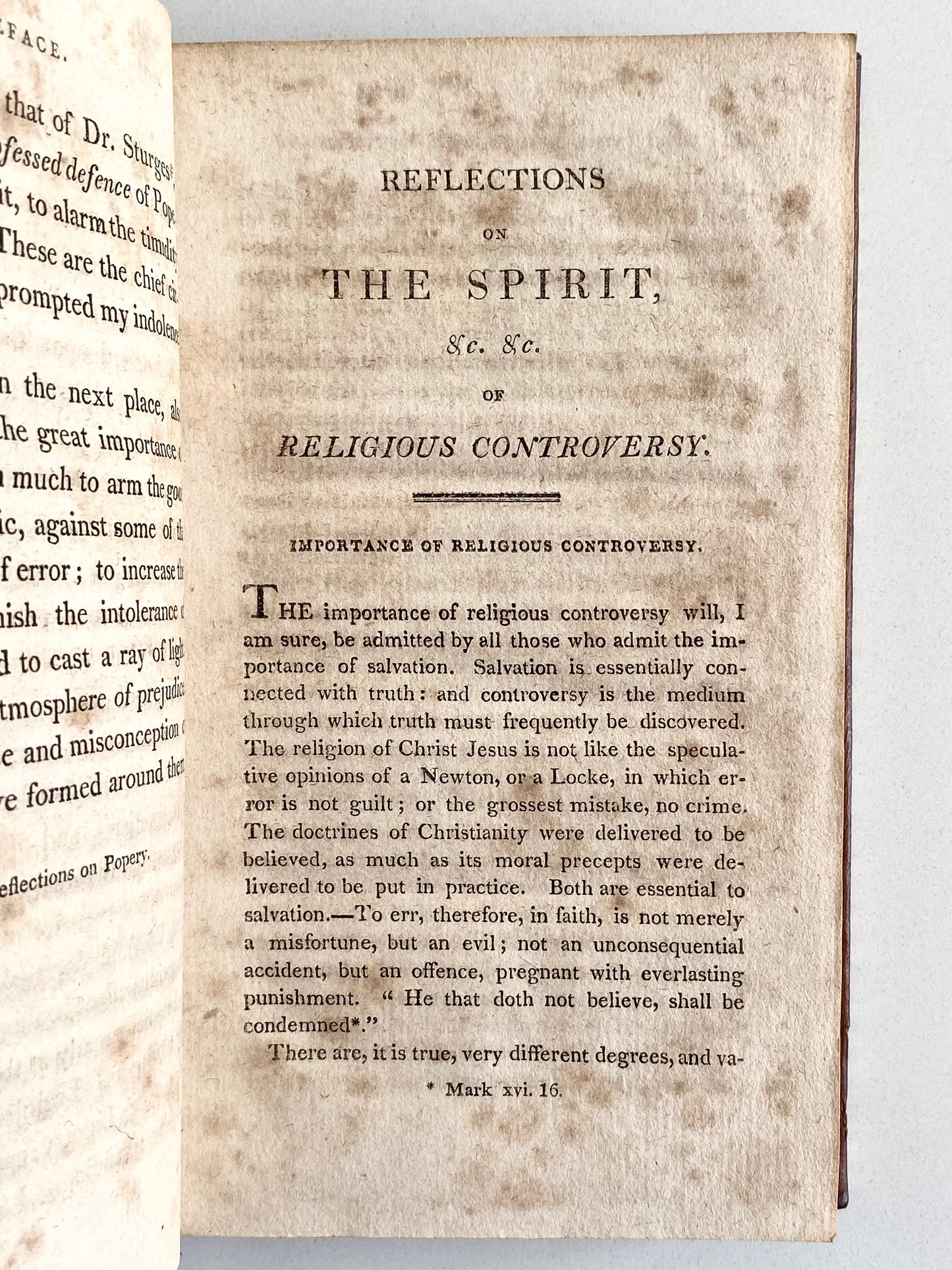 1808 JOHN FLETCHER. Catholic Argues for Moderate Tone in Theological Debate - Protecting Irish Americans.