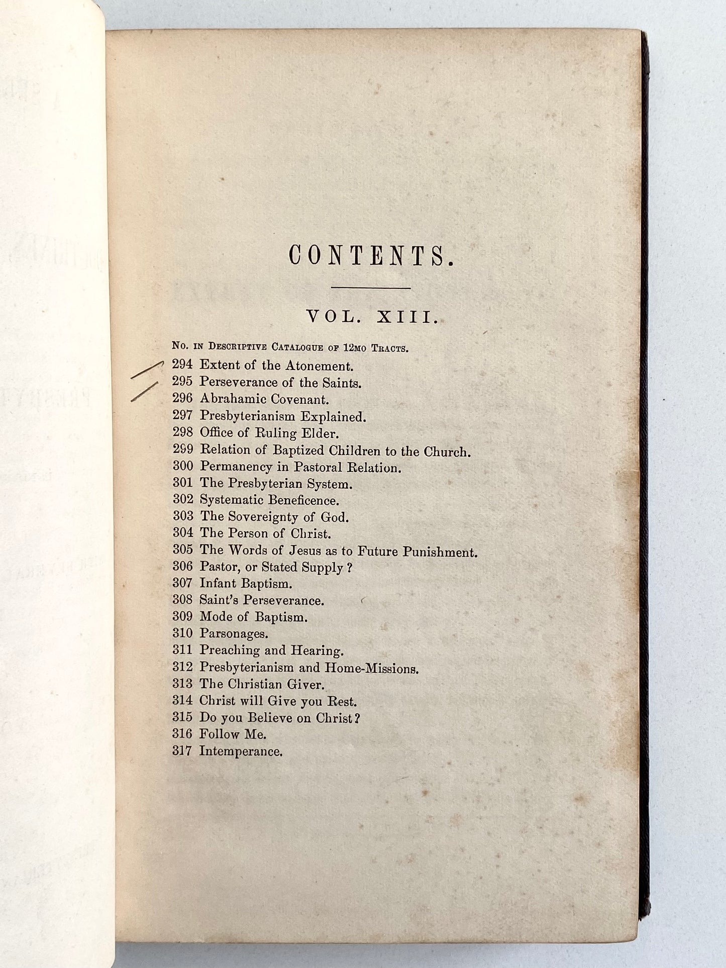 1850 PRESBYTERIAN. Series of Presbyterian Tracts on Practial Subjects. Vol. XIII.