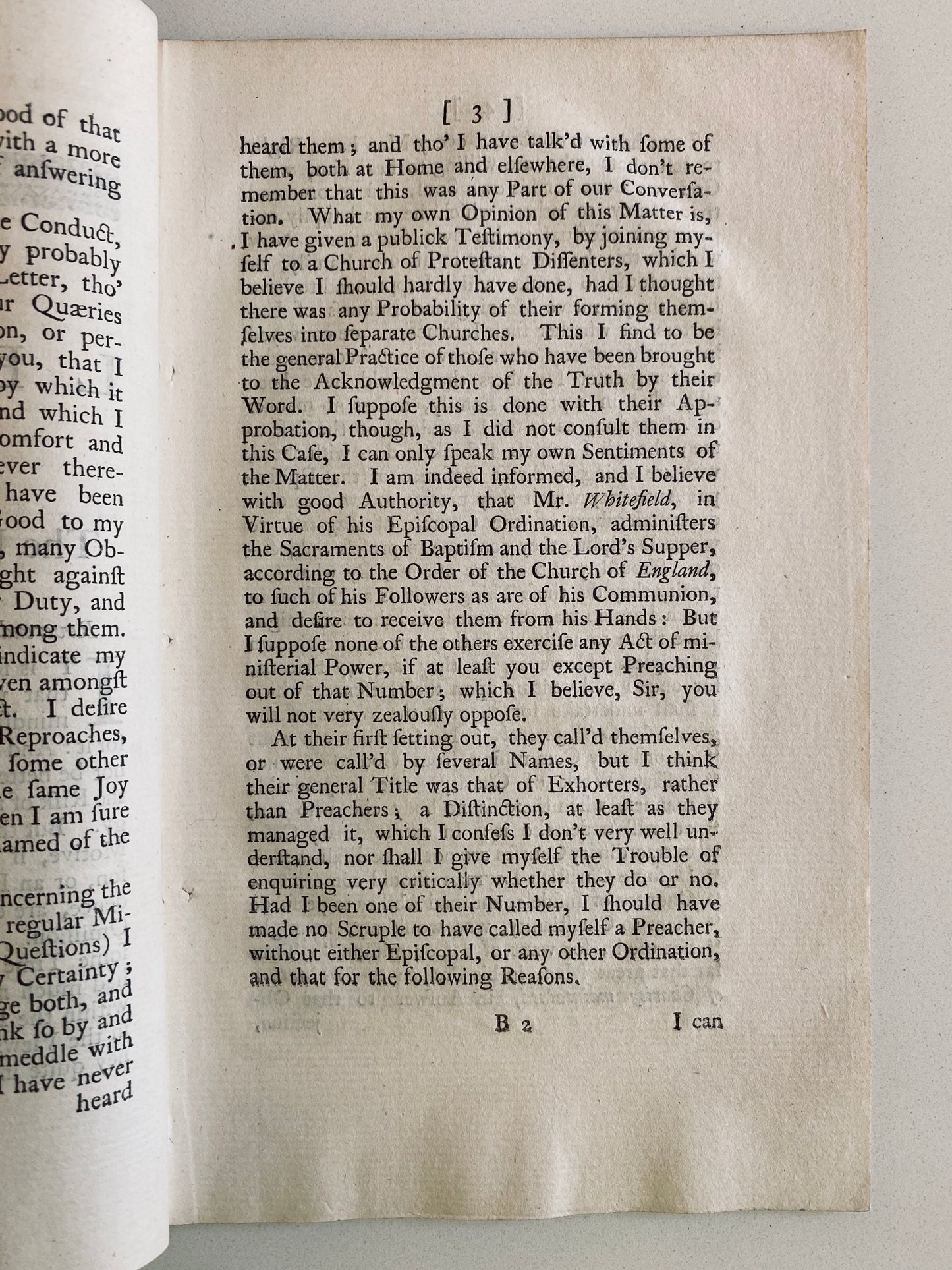 1753 GEORGE WHITEFIELD. Vindication of the Preaching of George Whitefield & the Methodists