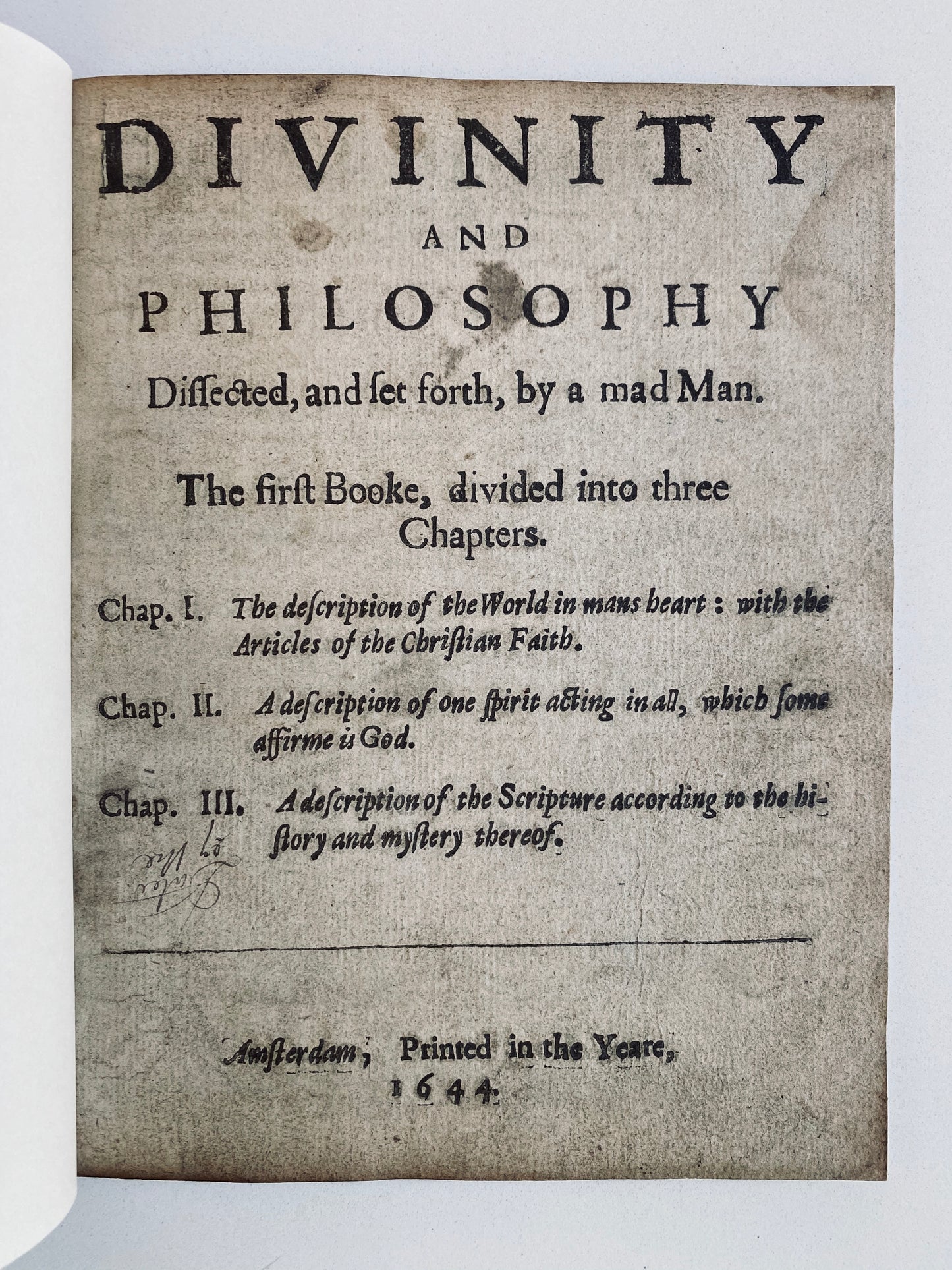 1644 GILES RANDALL. Anabaptist on the Holy Spirit in Scripture, Need for the Spirit in Christianity, &c