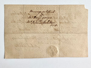 1775 MICHAEL SCHLATTER. Document Signed by Father of German Reformed Church Imprisoned During American Revolution