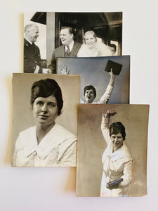 1932 AIMEE SEMPLE McPHERSON. Group of Four Original Photographs for the Press.