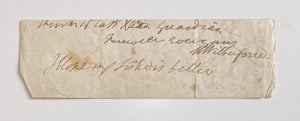 1807 WILLIAM WILBERFORCE. Original Autograph from Letter to James Stephen, Architect of Anti-Slavery Bill
