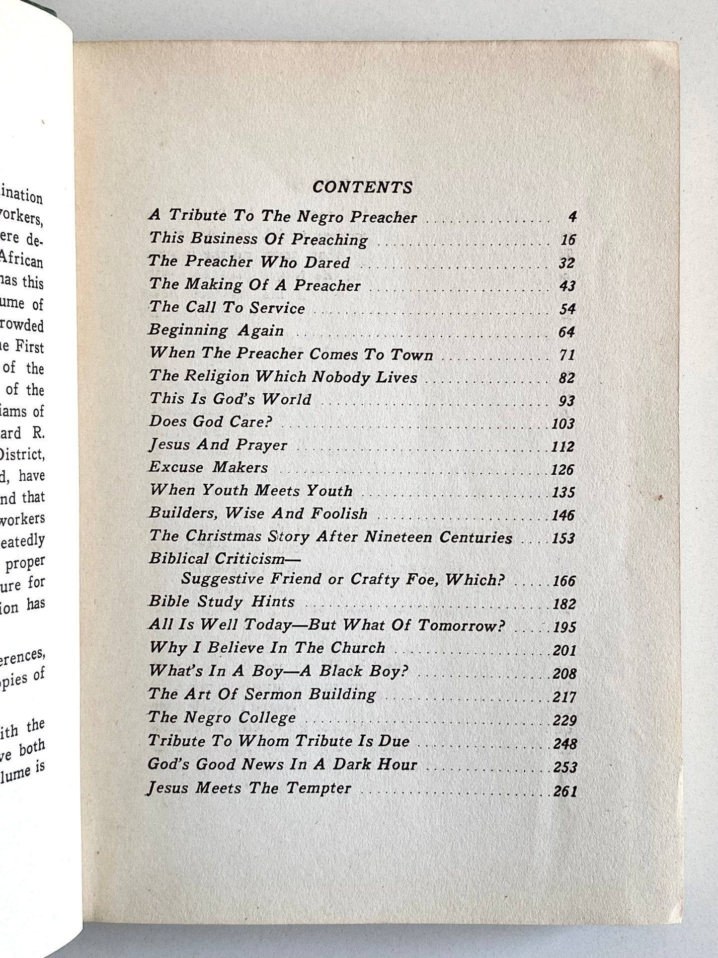 1942 CHARES S. SPIVEY. A Tribute to the Negro Preacher - African Methodist Episcopal Sermons!