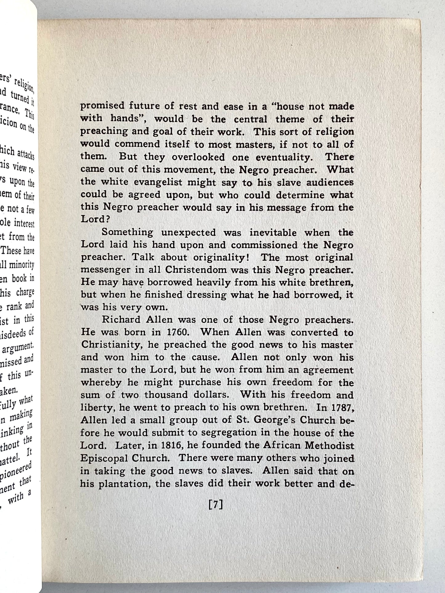 1942 CHARES S. SPIVEY. A Tribute to the Negro Preacher - African Methodist Episcopal Sermons!