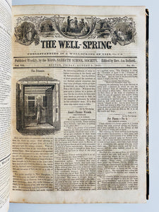 1850-1851 ASA BULLARD. The Well-Spring Magazine. Extensive Juvenile Revival Content &c.