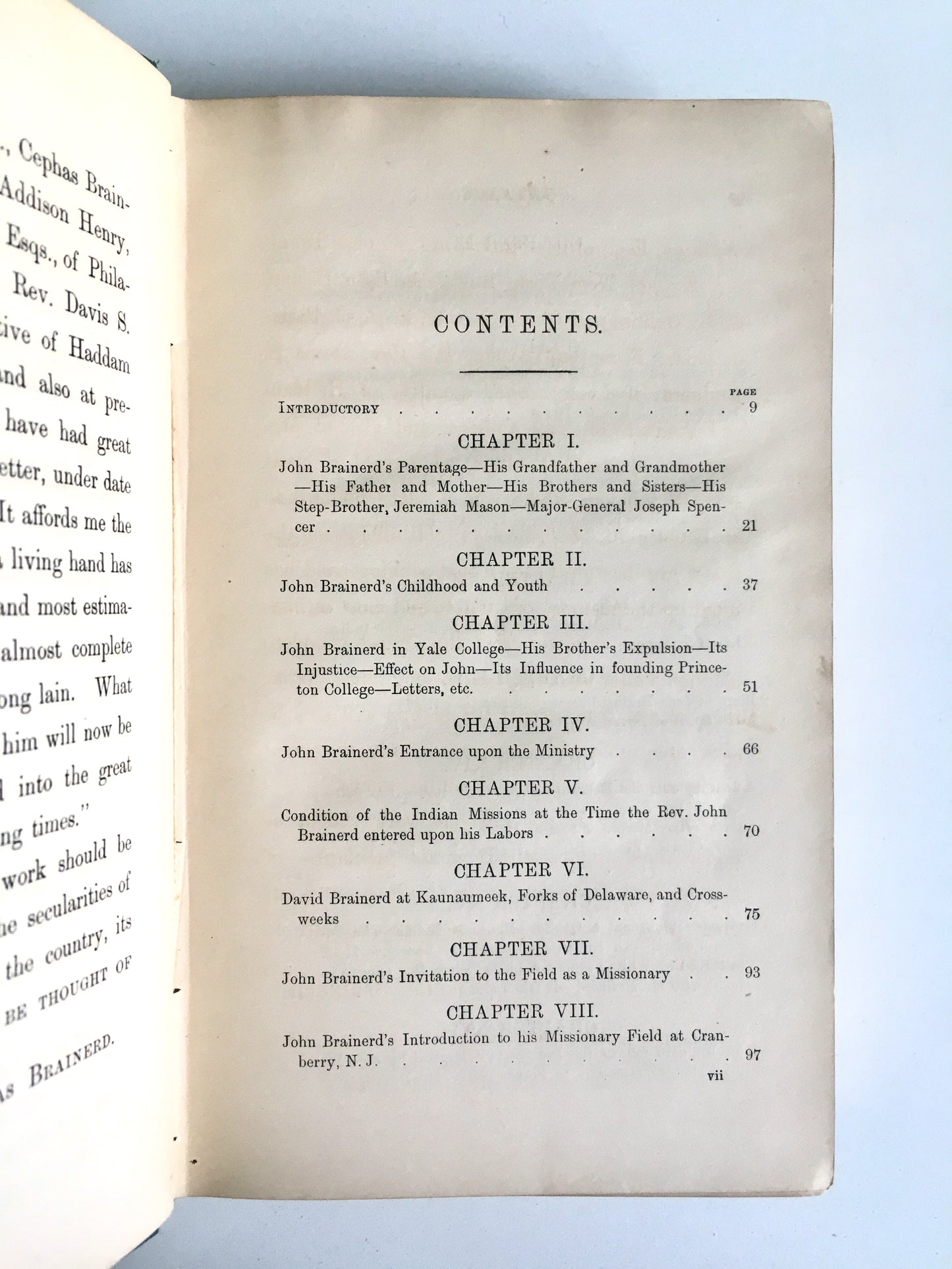 1865 JOHN BRAINERD. Life of John Brainerd, Brother of David and Missionary to the Indians of New Jersey. Rare.