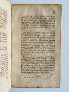 1797 SAMUEL BLATCHFORD. Early American Defense of Presbyterian Ordination.