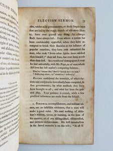 1798 AZEL BACKUS. George Washington Owned - Sermon on the Treasonous Behavior of Factions & Party Spirit.