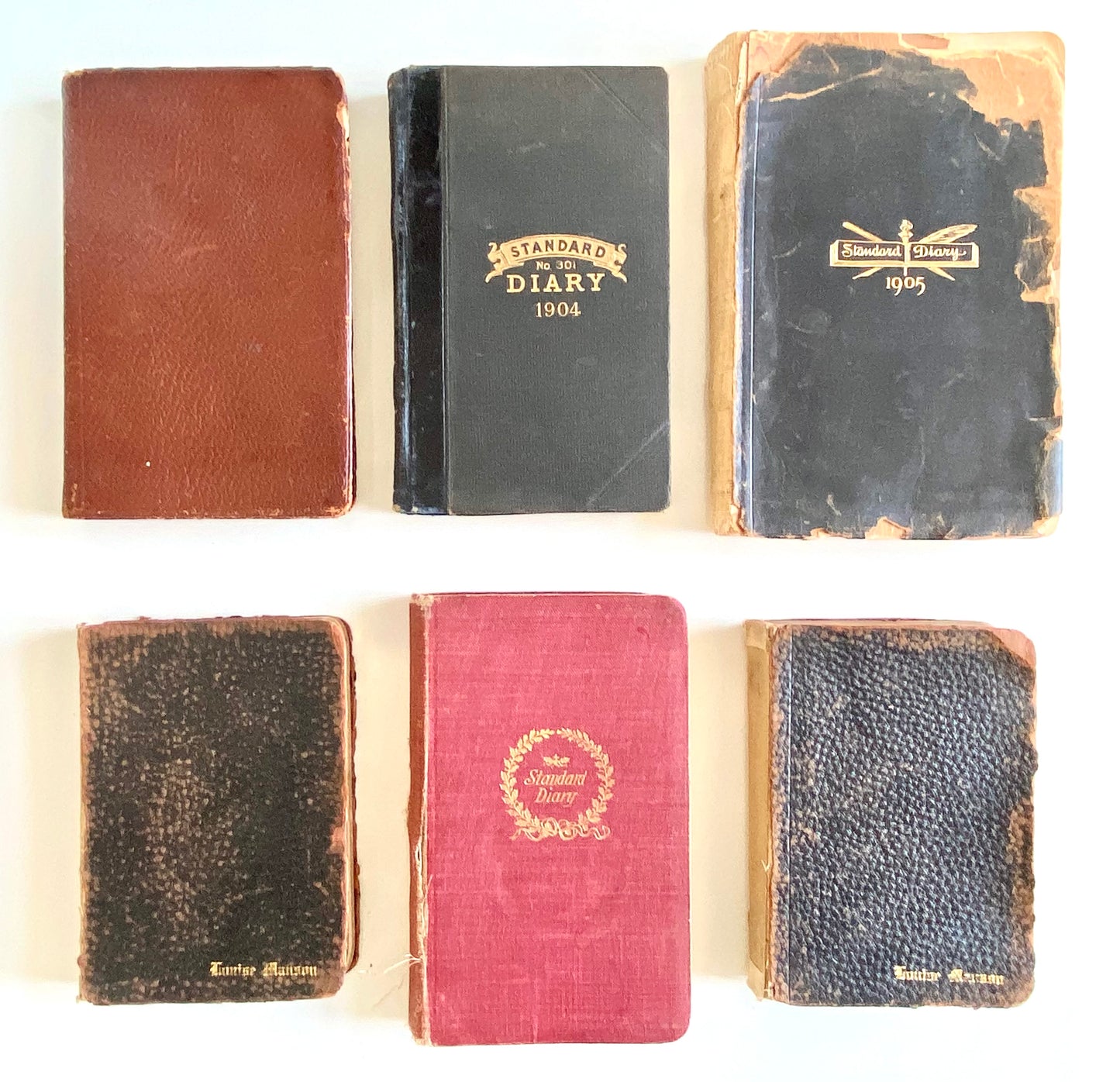 1896-1909. 13 FULL DETROIT DIARIES. Theatre, Belle Isle, Fires, Firemen, Depression, Love, etc.