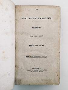 1828 HOPKINSIAN MAGAZINE. Rare Revival Periodical from the Calvinistic Side of Second Great Awakening