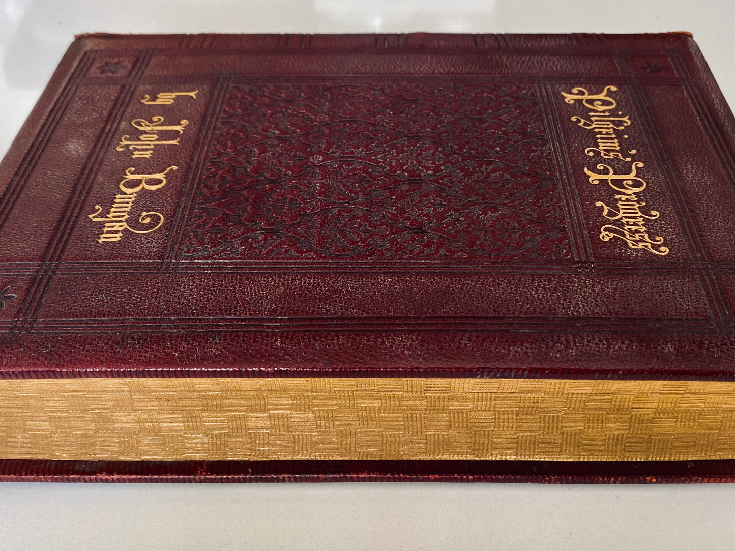 1857 JOHN BUNYAN. Pilgrim's Progress in Finest Divinity Calf w/Gauffered Foredges. Lovely!