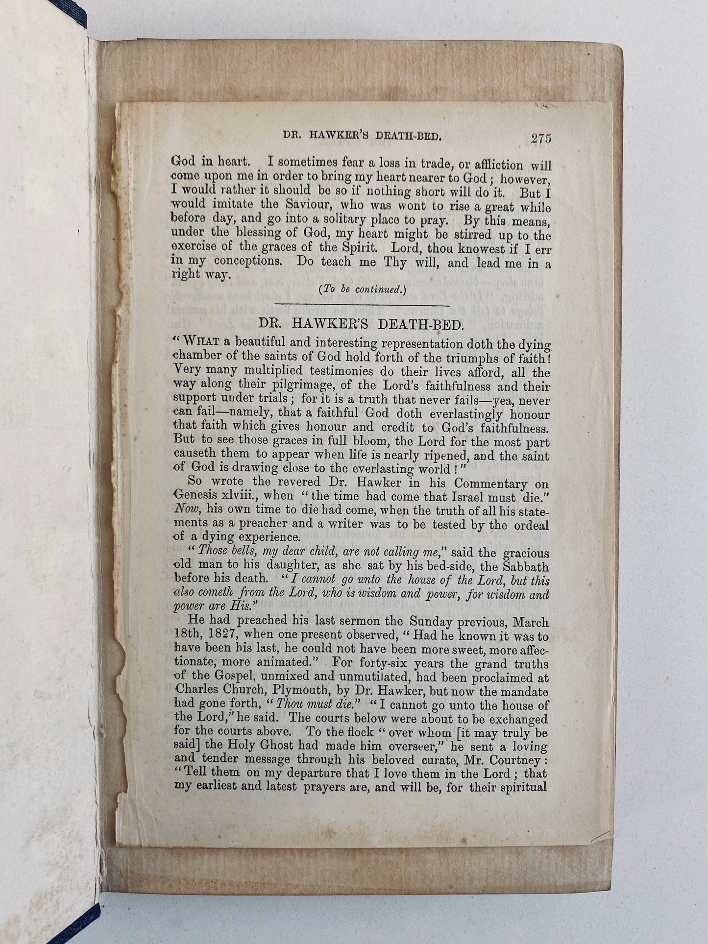 1853 ROBERT HAWKER. Spurgeon Recommended Two Volume Devotional w/Reformed Baptist Provenance.