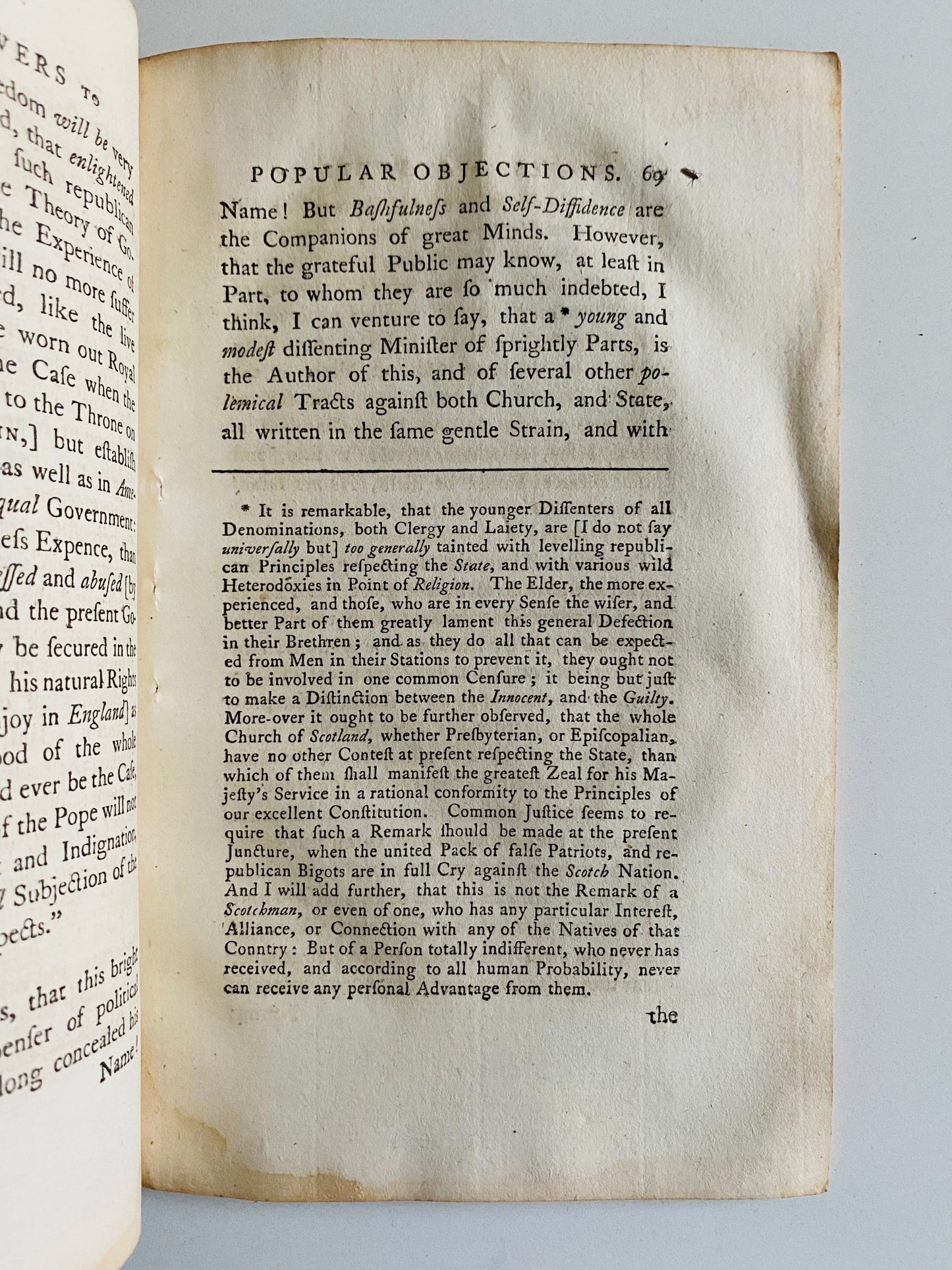 1776 JOSIAH TUCKER. Just Give the Americans the Country & Be Done with It! Benjamin Franklin Interest.