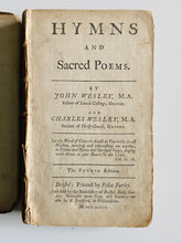 Load image into Gallery viewer, 1743 JOHN &amp; CHARLES WESLEY. Hymns and Sacred Poems. Early Edition!