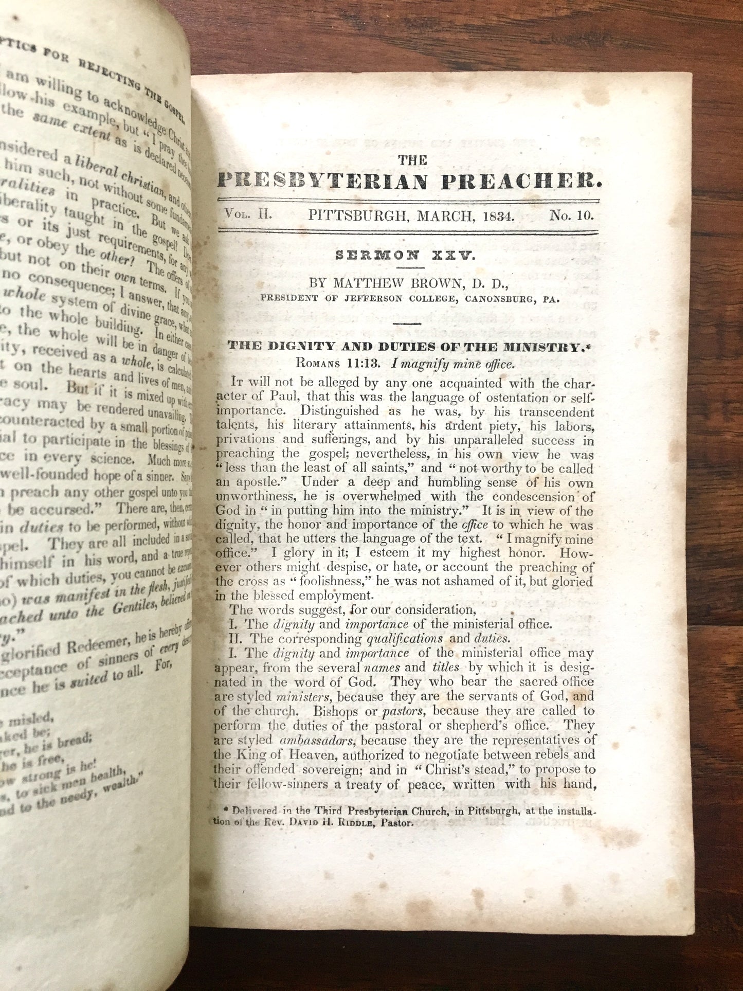 1833-1837 THE PRESBYTERIAN PREACHER. Rare Presbyterian, Revival, Calvinism Sermons