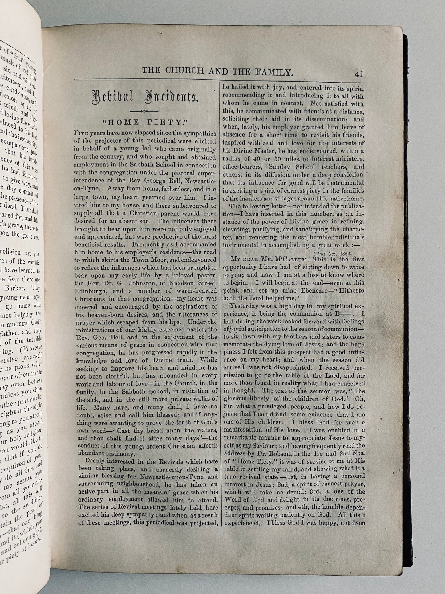 1860-61 HOME PIETY REVIVAL MAGAZINE. Superb 1859 Prayer Revival Periodical for the Family.