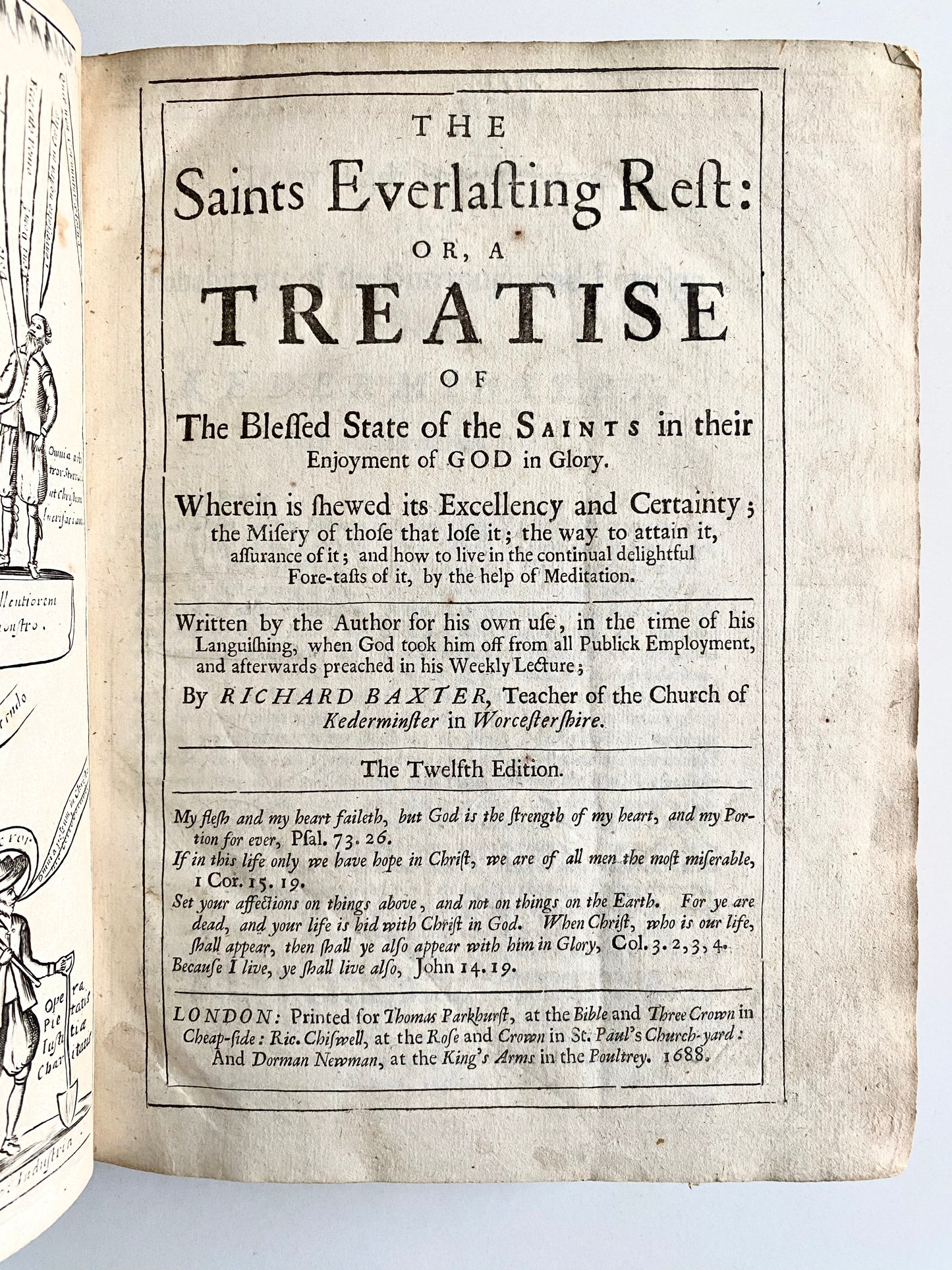 1688 RICHARD BAXTER. An Unpublished Manuscript Hymne Written Shortly before His Death.