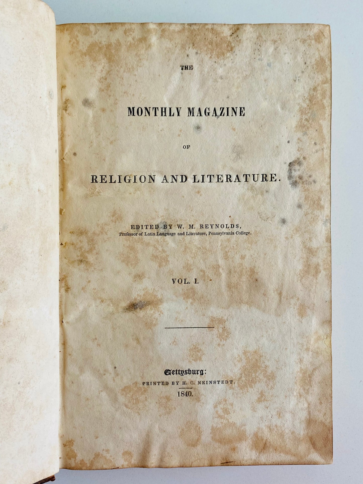 1842 REYNOLDS RELIGIOUS MAG. Martyrdom of John Williams, Politics & Pastors, Jewish Converts, & Hawaii