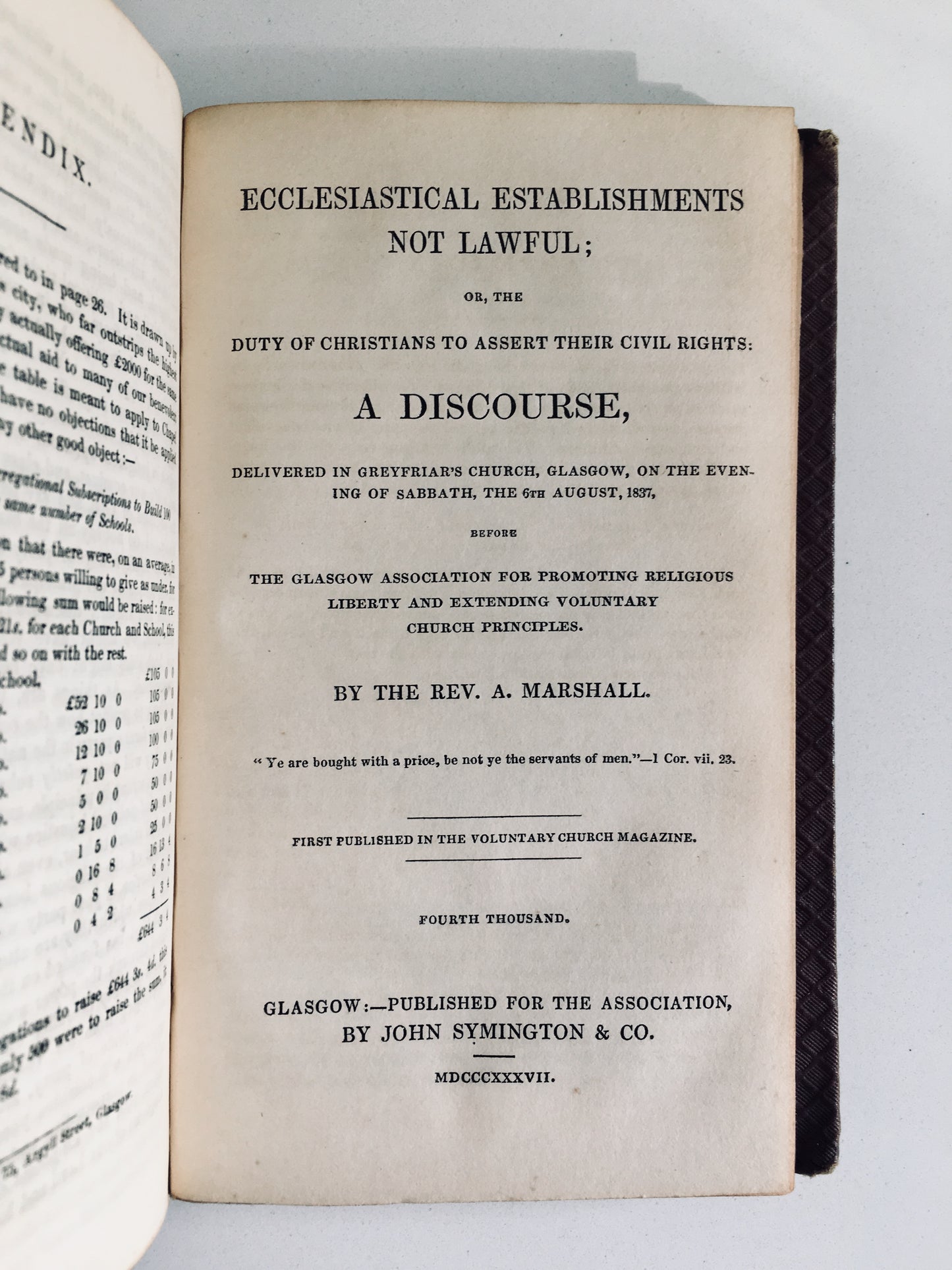 1839 SCOTTISH REVIVALS. Sammelband of 13 Items on Kilsyth Revival, Sprague, Etc.